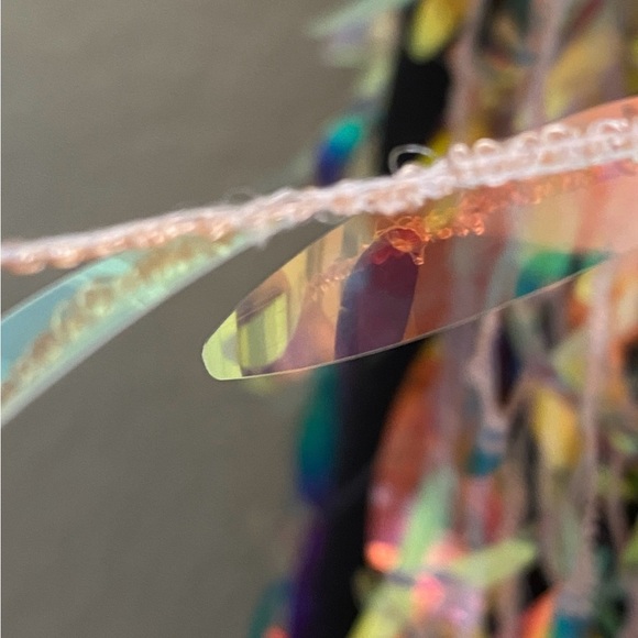 🖤 Neo-Gothic Oracle Iridescent Shoulder Cape – Statement Festival Accessory - Picture 8 of 11